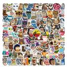 Adesivos, 100 unidades/lote, vinil Owl, adesivos de grafite impermeáveis Adesivos, 100 unidades/lote, vinil Owl, adesivos de grafite impermeáveis