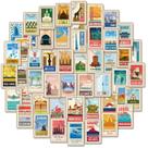 Adesivos 100 unidades/lote World Landmark Vinyl Waterproof Graffiti