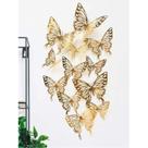 Adesivos 3D Borboletas Parede Kit 12 Compatível Dourado