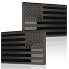 Adesivos 3D em Metal com Bandeira Americana - Design em Relevo Preto