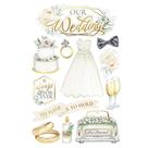 Adesivos 3D para scrapbook de casamento Tema Nosso Casamento Adesivos 3D para scrapbook de casamento Tema Nosso Casamento