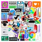 Adesivos 404 Error e Network Meme, 50 unidades, decalques de vinil