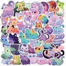 Adesivos, 50 peças de vinil Starry Sky Cat, impermeáveis, 5-10 cm