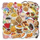 Adesivos: 50 unidades/Lot Foods, hambúrgueres, biscoitos, vinil impermeável