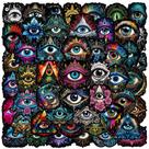 Adesivos 50 unidades/lote Cool Black Eyeball Vinil Waterproof Graff