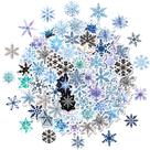 Adesivos, 50 unidades/lote, flocos de neve coloridos, vinil, cinza impermeável Adesivos, 50 unidades/lote, flocos de neve coloridos, vinil, cinza impermeável