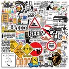 Adesivos 50 unidades/lote Funnys Alcoholisms Waterproof Vinyl Anime