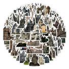 Adesivos, 60 unidades/lote Architecturals, vinil impermeável, anime