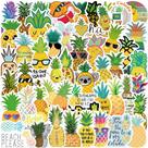 Adesivos, abacaxi, frutas, vinil impermeável, 50 unidades/lote, 5-7 cm Adesivos, abacaxi, frutas, vinil impermeável, 50 unidades/lote, 5-7 cm