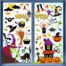 Adesivos adesivos para janelas LOKIPA Halloween, 423 unidades, decoração