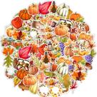 Adesivos Ainswei Fall Leaf Pumpkin 50 unidades de Ação de Graças e Outono