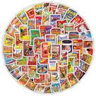 Adesivos American Food Packaging, 100 unidades de vinil impermeável Adesivos American Food Packaging, 100 unidades de vinil impermeável