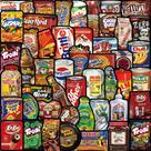 Adesivos Americans Snacks Bags em vinil impermeável (48 unidades)