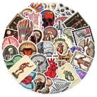 Adesivos, anatomia vintage, diagrama de órgão humano, 50 unidades
