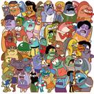 Adesivos Anchovas, vinil impermeável, anime, 50 unidades/lote