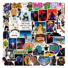 Adesivos Anime de vinil impermeável Travis Scotts 50 unidades/lote Adesivos Anime de vinil impermeável Travis Scotts 50 unidades/lote