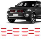 Adesivos Apliques Da Grade T-cross 2019/ Vermelho Refletivo