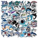 Adesivos ARRLSDB Shark em vinil impermeável, 100 unidades para garrafa de água