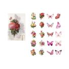Adesivos Autoadesivos De Borboleta E Flor 40 Peças Para Scrapbook, Diário, Álbum E Planejador - Adesivos Autoadesivos De Borboleta E Flor 40 Peças Para Scrapbook, Diário, Álbum E Planejador -