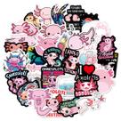 Adesivos Axolotles Anime Cartoon Decalques 100 unidades de PVC impermeáveis