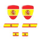 Adesivos Bandeira País Espanha Emblema Escudo Placa Resinado