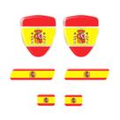 Adesivos Bandeira País Espanha Emblema Escudo Placa Resinado