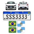 Adesivos Bandeiras Brasil e Rio de Janeiro Placa Nova Carro Adesivos Bandeiras Brasil e Rio de Janeiro Placa Nova Carro