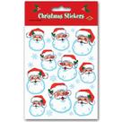 Adesivos Beistle Santa Face 4 folhas para festas de inverno/natal