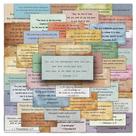 Adesivos Bible Verse Inspirational, 50 peças, religião desenhada à mão
