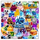 Adesivos Bloxs Fruits, vinil impermeável, anime, 60 unidades