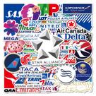 Adesivos Boardings Pass Airlines, vinil impermeável, 55 unidades Adesivos Boardings Pass Airlines, vinil impermeável, 55 unidades