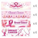 Adesivos Breast Cancer Awareness, 16 unidades de vinil impermeável