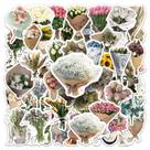 Adesivos, buquê de flores, 50 peças, estilo vintage romântico, flora