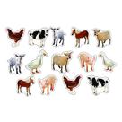 Adesivos Carson Dellosa Farm Animals em formato fotográfico Adesivos Carson Dellosa Farm Animals em formato fotográfico