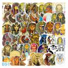 Adesivos Cartoon Ancient Egypt, 50 unidades, decalques de vinil à prova d'água Adesivos Cartoon Ancient Egypt, 50 unidades, decalques de vinil à prova d'água