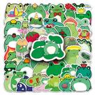 Adesivos Cartoon Frog 50 peças DIY para crianças em PVC impermeável