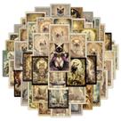 Adesivos Cat Tarot, 50 peças, decalques de vinil à prova d'água para personalização