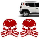Adesivos Caveira P/ Jeep Vermelho Emblema Lateral Genérico Adesivos Caveira P/ Jeep Vermelho Emblema Lateral Genérico