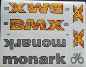 Adesivos colante bicicletas monark bmx superstar amarelo azul branco