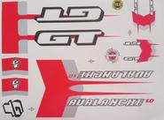 Adesivos Colante Bikes GT AVALANCHE 1,0 VERMELHO