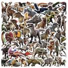 Adesivos coloridos, esqueleto de dinossauro, vinil impermeável, 50 unidades