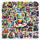 Adesivos coloridos Peaceful Frog, 51 unidades, decalques de vinil à prova d'água