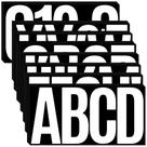 Adesivos com letras Metsyth, números alfabéticos de 15 cm, 220 unidades