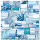 Adesivos Com Padrão Paisagístico Azul, 46 Peças Para Caderno, Capa De Telefone, Garrafa De Água, Adesivos Com Padrão Paisagístico Azul, 46 Peças Para Caderno, Capa De Telefone, Garrafa De Água,