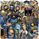Adesivos Cosmic Swirl, vinil impermeável, 50 unidades/lote, 5-10 cm