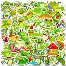 Adesivos Cute Frog, 50 peças de vinil colorido de desenho animado à prova d'água