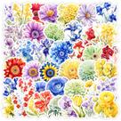 Adesivos Daisy Flower 50 peças de vinil floral em aquarela