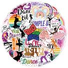 Adesivos Dance for Water Bottles, decalque de desenho animado em vinil x50