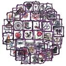 Adesivos Dark Gothic Frame 50 peças Rose Skull Butterfly West