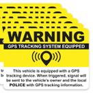 Adesivos de advertência do sistema de rastreamento GPS, 20 unidades